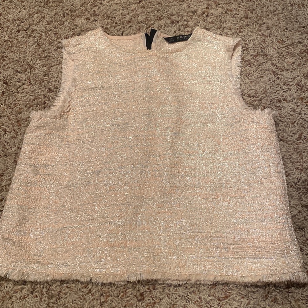 Size small Zara top - open back with ribbon to tie bow